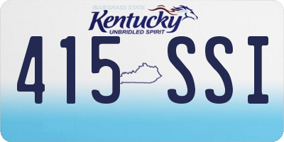 KY license plate 415SSI