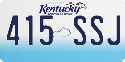 KY license plate 415SSJ