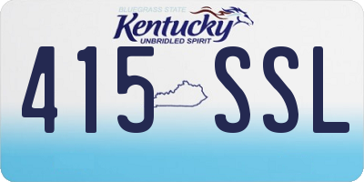 KY license plate 415SSL
