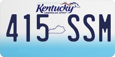 KY license plate 415SSM