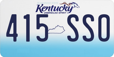 KY license plate 415SSO