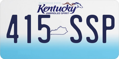 KY license plate 415SSP