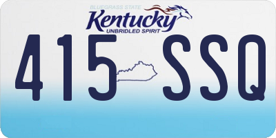 KY license plate 415SSQ