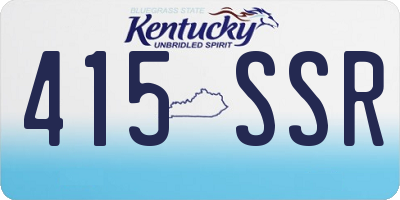 KY license plate 415SSR