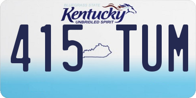 KY license plate 415TUM