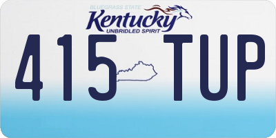 KY license plate 415TUP