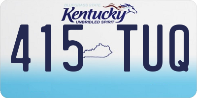 KY license plate 415TUQ