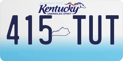 KY license plate 415TUT