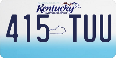 KY license plate 415TUU