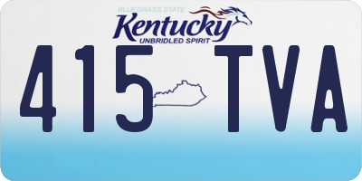 KY license plate 415TVA
