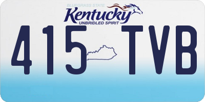 KY license plate 415TVB