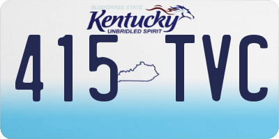 KY license plate 415TVC