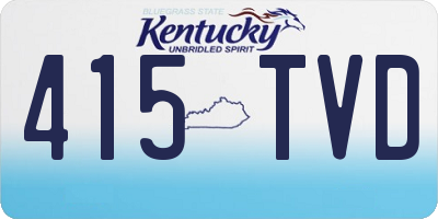 KY license plate 415TVD