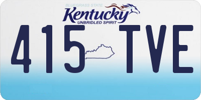 KY license plate 415TVE