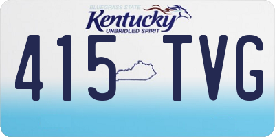 KY license plate 415TVG