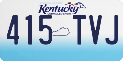 KY license plate 415TVJ