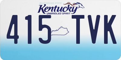 KY license plate 415TVK