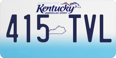 KY license plate 415TVL