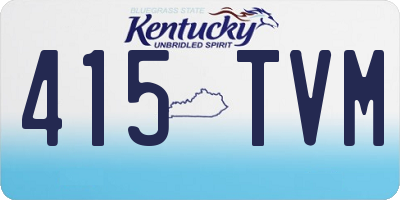 KY license plate 415TVM