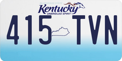 KY license plate 415TVN