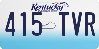 KY license plate 415TVR