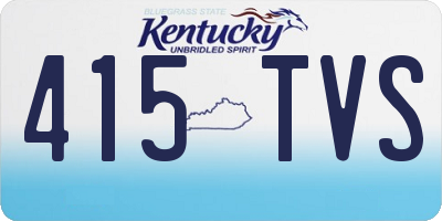 KY license plate 415TVS