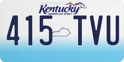 KY license plate 415TVU