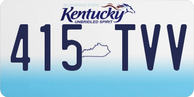 KY license plate 415TVV