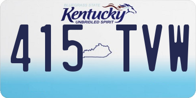 KY license plate 415TVW