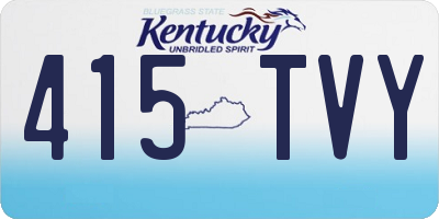 KY license plate 415TVY