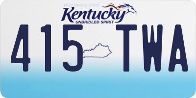 KY license plate 415TWA