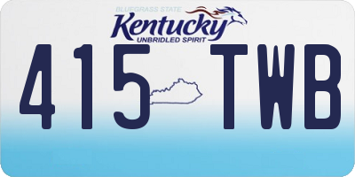 KY license plate 415TWB