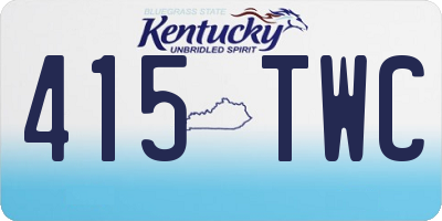 KY license plate 415TWC