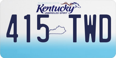 KY license plate 415TWD