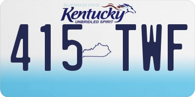 KY license plate 415TWF