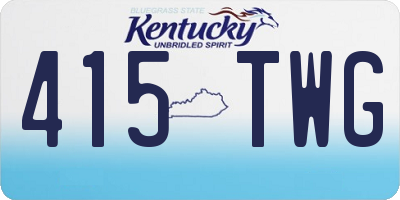 KY license plate 415TWG