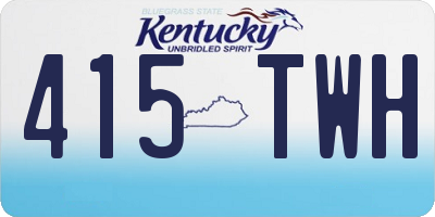 KY license plate 415TWH