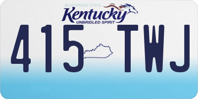 KY license plate 415TWJ