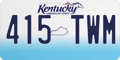 KY license plate 415TWM