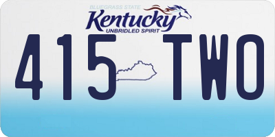 KY license plate 415TWO