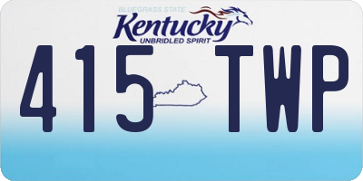 KY license plate 415TWP