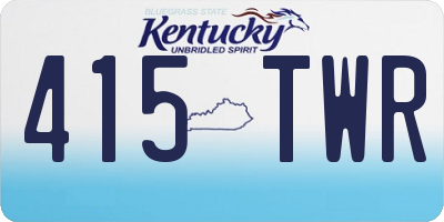 KY license plate 415TWR