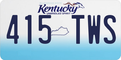 KY license plate 415TWS