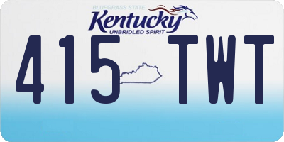 KY license plate 415TWT
