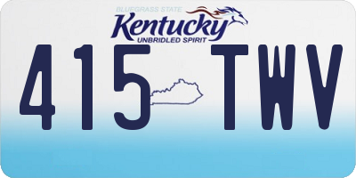 KY license plate 415TWV