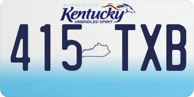 KY license plate 415TXB