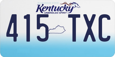 KY license plate 415TXC