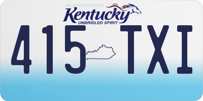 KY license plate 415TXI