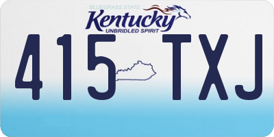 KY license plate 415TXJ