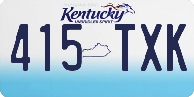 KY license plate 415TXK
